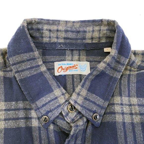 💥Jack & Jones 💥 Flannel Plaid Button Down Shirt - Picture 3 of 4